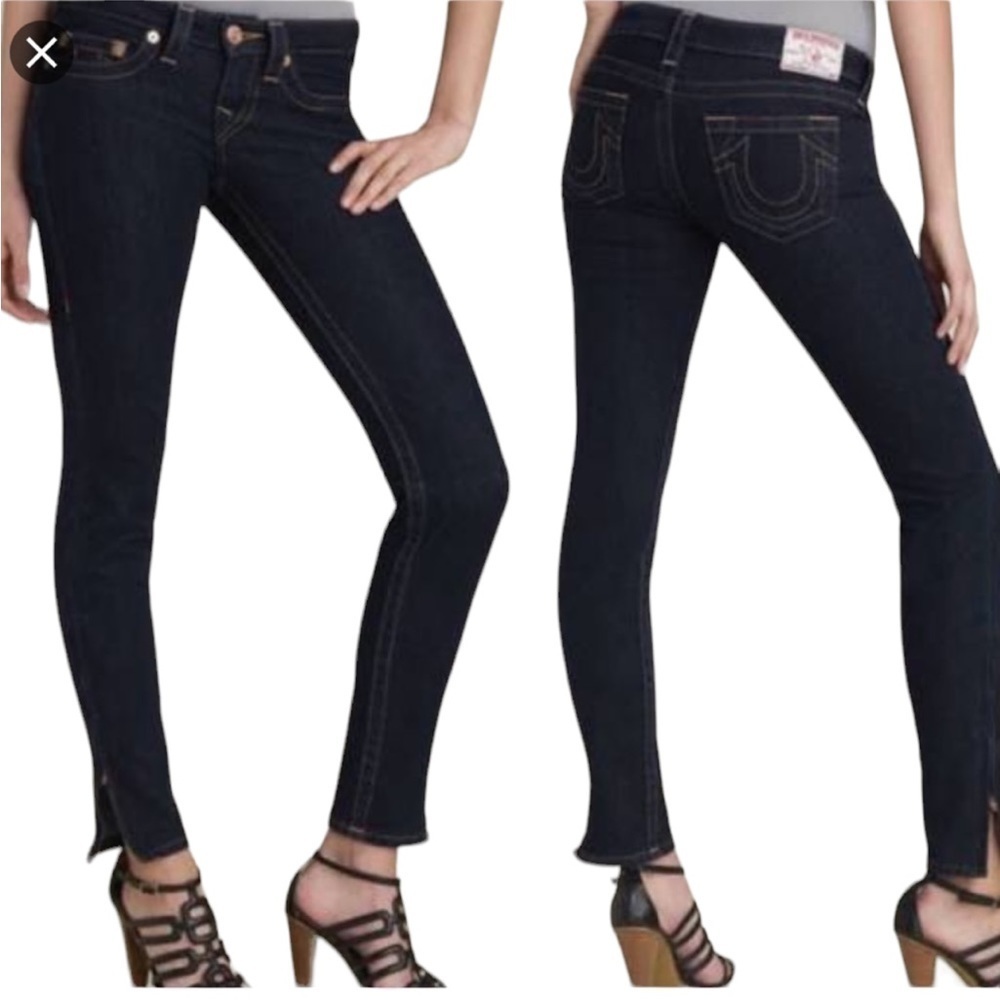 True Religion Gwen Zip Ankle Skinny Jeans size 28